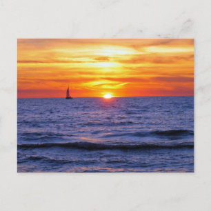 South Haven Sunset Postcard Postkarte