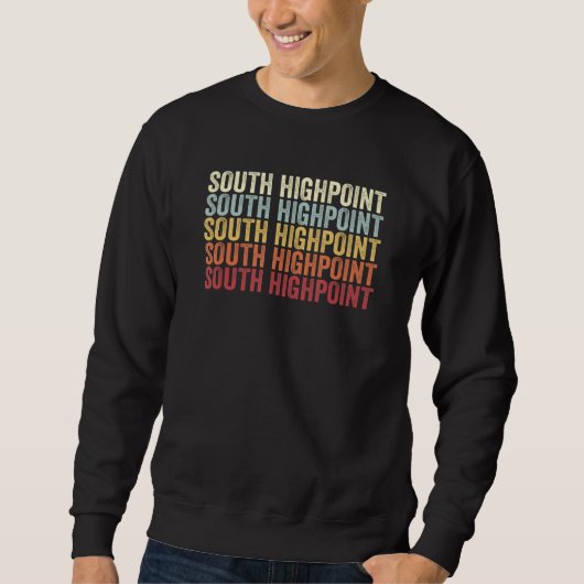 South Highpoint Florida South Highpoint FL Retro V Sweatshirt (Vorderseite)