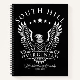 South Hill Mecklenburg Landkreis Virginia Vintag Notizblock