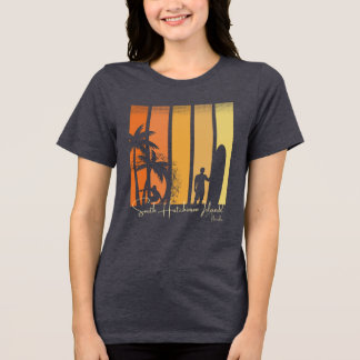 South Hutchinson Island Florida Surfing Tri-Blend Shirt