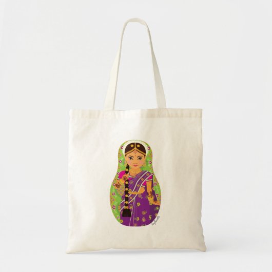 South Indian Bride Matryoshka Bag Tragetasche (Vorne)