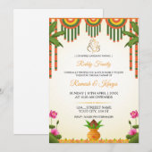 South Indian Kalyanam Wedding Invitation Card Einladung (Vorne/Hinten)