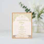 South Indian Temple Wedding Invitation Suite Einladung (Stehend Vorderseite)
