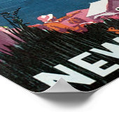 South Island New Zealand Travel Poster (Ecke)