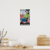 South Island New Zealand Travel Poster (Küche)