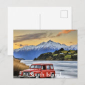 South Island NZ Postkarte (Vorne/Hinten)