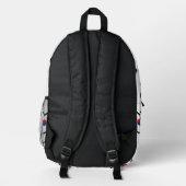 South Korea Flag Heart Bedruckter Rucksack (Rückseite)