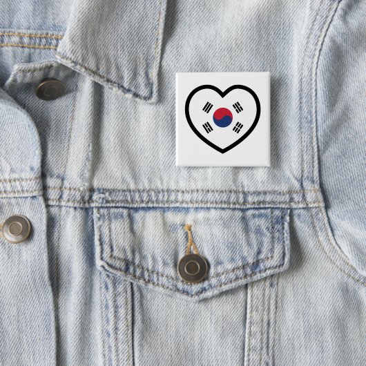 South Korea Flag Heart Button (Beispiel)