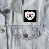 South Korea Flag Heart Button (Beispiel)