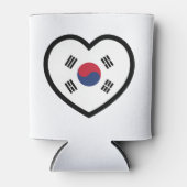 South Korea Flag Heart Dosenkühler (Vorderseite)