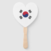 South Korea Flag Heart Fächer (Vorderseite)