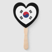 South Korea Flag Heart Fächer (Vorderseite)