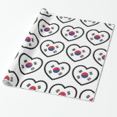 South Korea Flag Heart Geschenkpapier (Ungerollt)