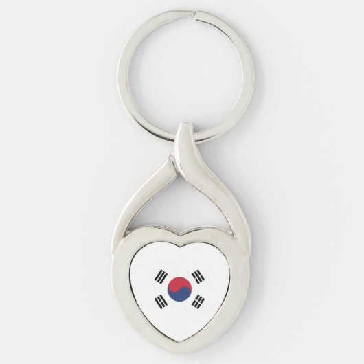 South Korea Flag Heart Schlüsselanhänger (Vorderseite)
