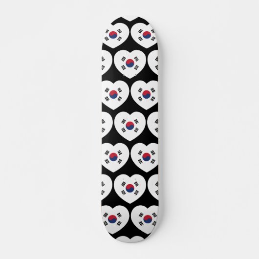 South Korea Flag Heart Skateboard (Vorne)