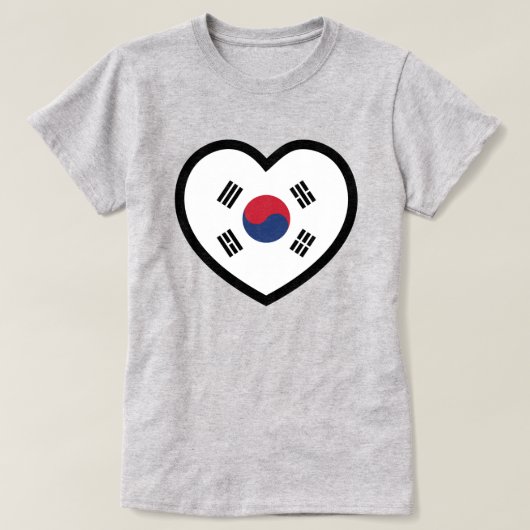 South Korea Flag Heart T-Shirt (Design vorne)