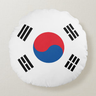South Korea Flag Rundes Kissen