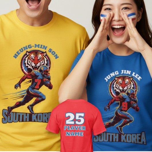 South Korea Gridiron Tiger Football Athlete Dynami T-Shirt