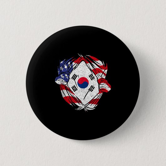 South Korea Love South Korea Pride Korean Patriot  Button (Vorderseite)