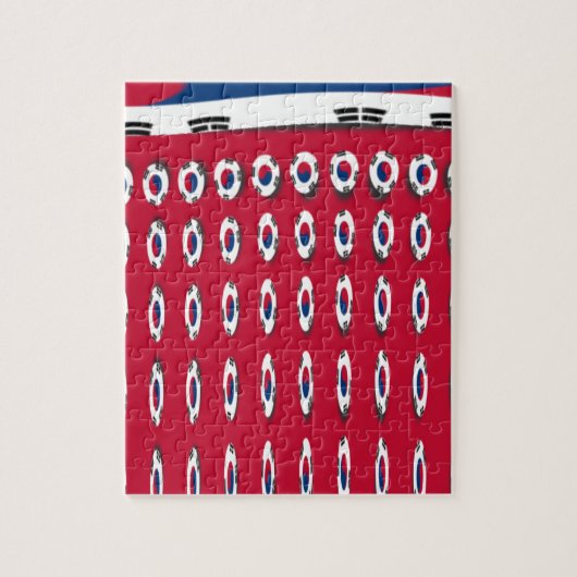 South Korea PolkaDot flag Puzzle (Vertikal)