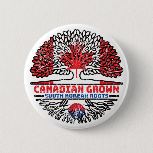 South Korea South Korean Canadian Canada Tree Button (Vorderseite)