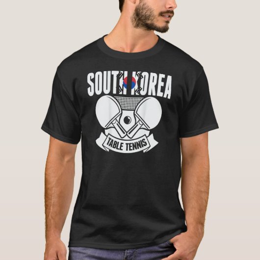 South Korea Table Tennis   Support Korean Ping Pon T-Shirt (Vorderseite)