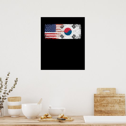 South Korean American Flag Poster (Küche)