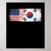 South Korean American Flag Poster (Vorne)