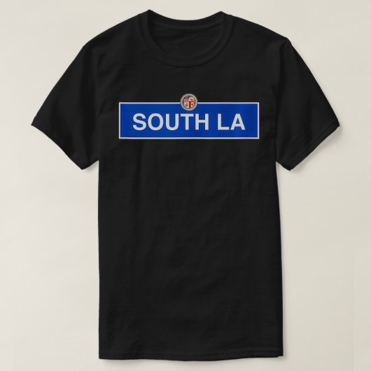 South LA Los Angeles Street Sign Central Slauson H T-Shirt (Design vorne)