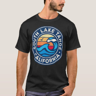 South Lake Tahoe California CA Vintag Nautical Wa T-Shirt