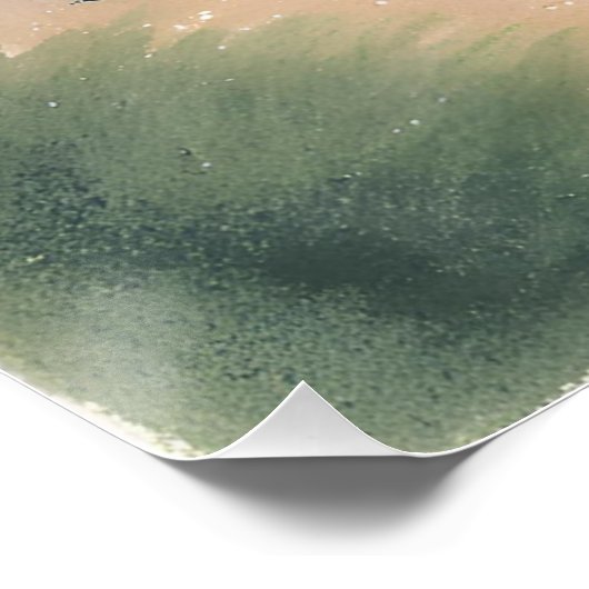 South Lake Tahoe | Wasserfarbenlandschaft Poster (Ecke)