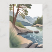 South Lake Tahoe | Wasserfarbenlandschaft Postkarte (Vorderseite)