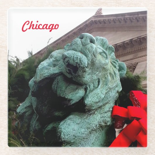 South Lion am Art Institute of Chicago Glasuntersetzer (Vorderseite)