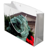 South Lion am Art Institute of Chicago Große Geschenktüte (Rückseite Schrägansicht)