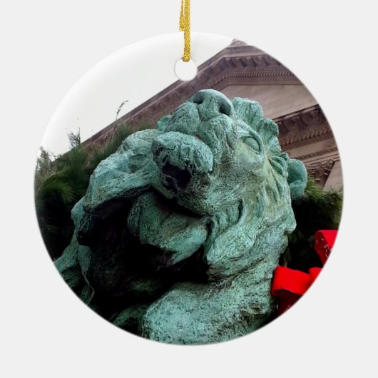 South Lion am Art Institute of Chicago Keramik Ornament (Hinten)