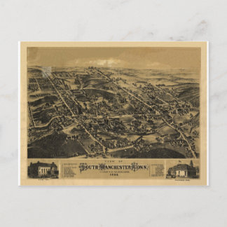 South Manchester Connecticut 1888 Postkarte