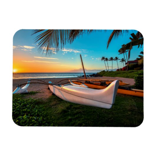 South Maui Beach bei Sunset | Maui, Hawaii Magnet (Horizontal)