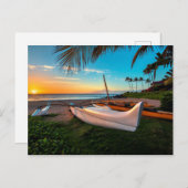 South Maui Beach bei Sunset | Maui, Hawaii Postkarte (Vorne/Hinten)