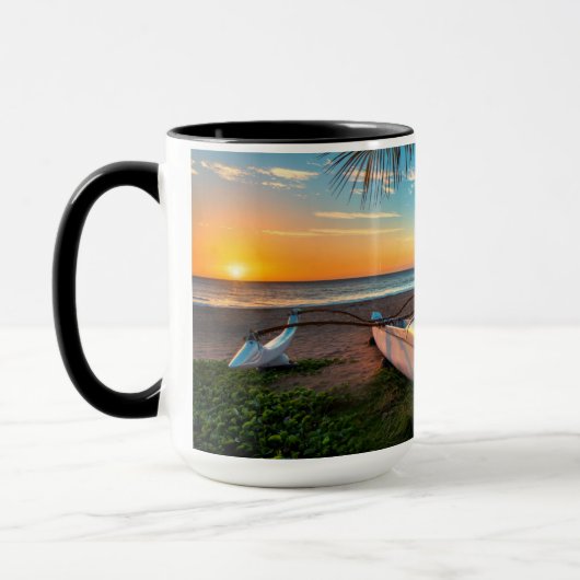 South Maui Beach bei Sunset | Maui, Hawaii Tasse (Links)