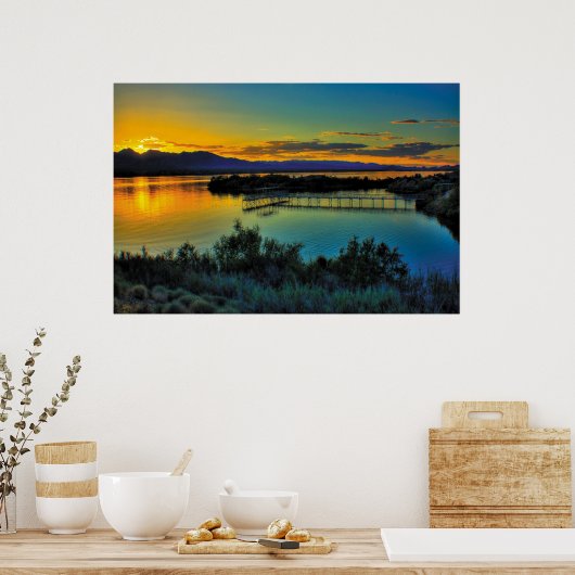 South Mesziemlich Bay at Sunset Poster (Küche)