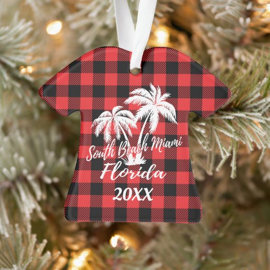 South Miami Beach Florida Palmen Personalisiert Ornament (Baum)