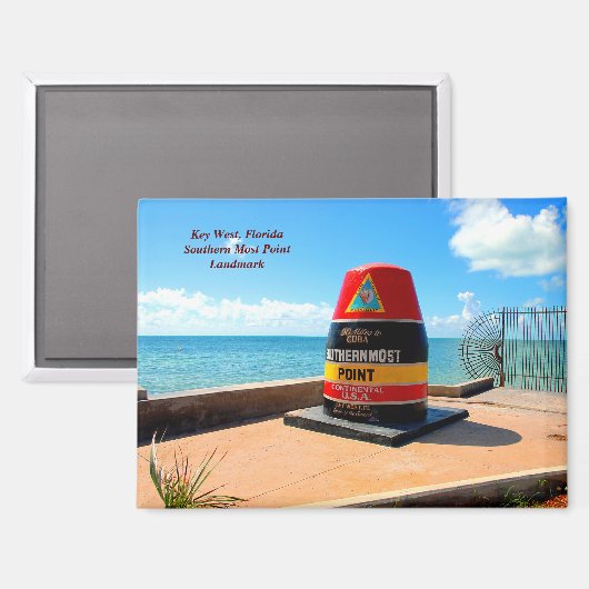 South most point Key West, Florida Magnet (Vorderseite/Rückseite)