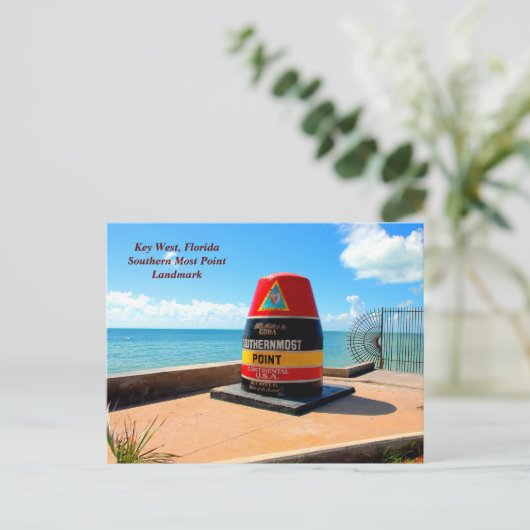South most point Key West, Florida Postkarte (Stehend Vorderseite)