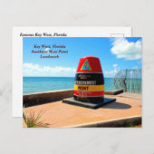 South most point Key West, Florida Postkarte (Vorne/Hinten)