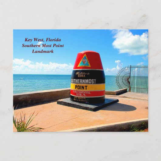 South most point Key West, Florida Postkarte (Vorderseite)