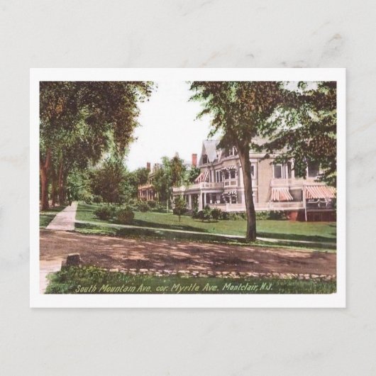 South Mountain Ave, Montclair, New Jersey Vintag Postkarte (Vorderseite)