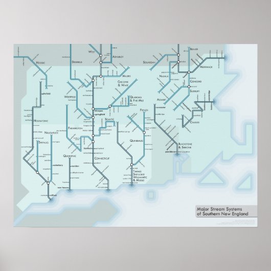 South New England Streams 18 x 24 Poster (Vorne)