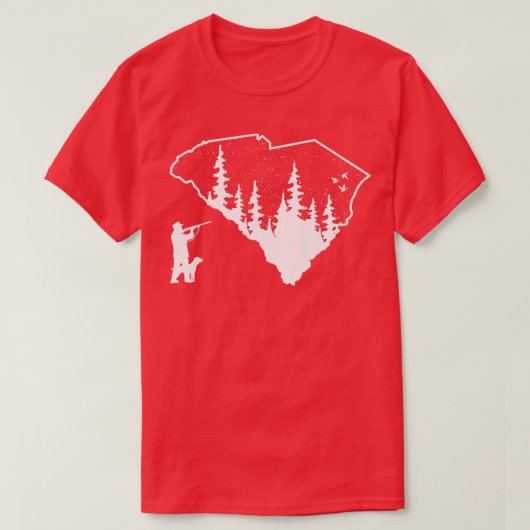 South olina Jagdtiergeschenke T-Shirt (Design vorne)