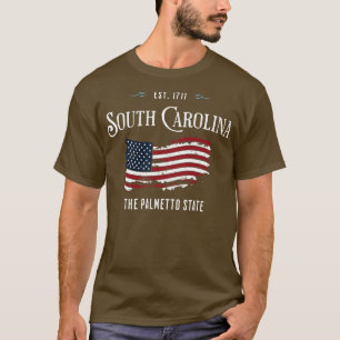 South olina SC Palmetto Staat USA Flag T-Shirt
