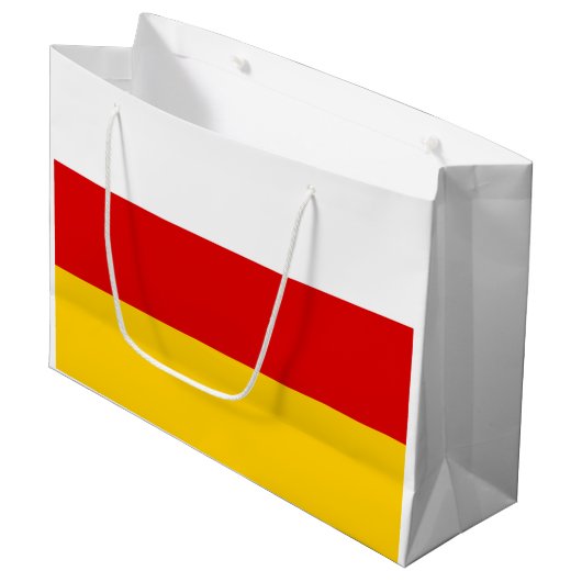 South Ossetia Flag Große Geschenktüte (Vorderseite Schrägansicht)